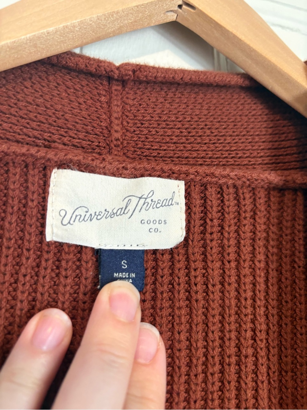 Universal Thread Rust Open Front Cotton Cardigan - Picture 3 of 3